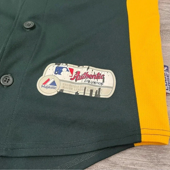 Oakland Athletics MLB Classic Green & Gold Team Logo Youth S Jersey - Picture 2 of 8